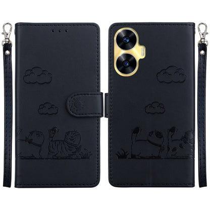 Cute Cats RFID Leather Phone Case, For Realme 12+, For Realme C53, For Realme 12 Pro+ Global, For Realme C67 4G Global, For Realme 11 Pro 5G, For Realme C65 4G, For Realme C55, For Realme V23