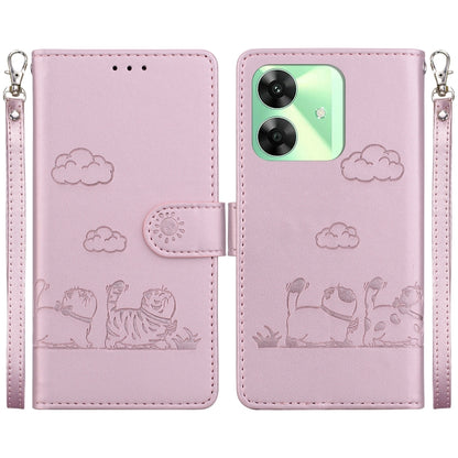 Cute Cats RFID Leather Phone Case, For Realme C100 4G / C100i 4G, For Realme 16 5G, For Realme 16 Pro+ 5G, For Realme 16 Pro 5G, For Realme 15T 5G, For Realme Narzo 80 Lite 4G / C71 India, For Realme 15 5G / Realme 15 Pro 5G, For Realme 14             ...