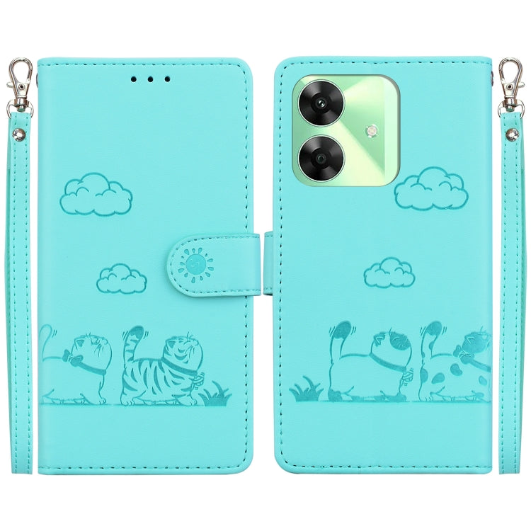 Cute Cats RFID Leather Phone Case, For Realme C100 4G / C100i 4G, For Realme 16 5G, For Realme 16 Pro+ 5G, For Realme 16 Pro 5G, For Realme 15T 5G, For Realme Narzo 80 Lite 4G / C71 India, For Realme 15 5G / Realme 15 Pro 5G, For Realme 14             ...