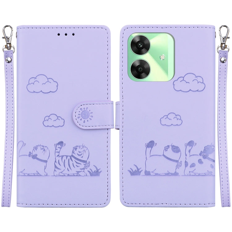 Cute Cats RFID Leather Phone Case, For Realme C100 4G / C100i 4G, For Realme 16 5G, For Realme 16 Pro+ 5G, For Realme 16 Pro 5G, For Realme 15T 5G, For Realme Narzo 80 Lite 4G / C71 India, For Realme 15 5G / Realme 15 Pro 5G, For Realme 14             ...