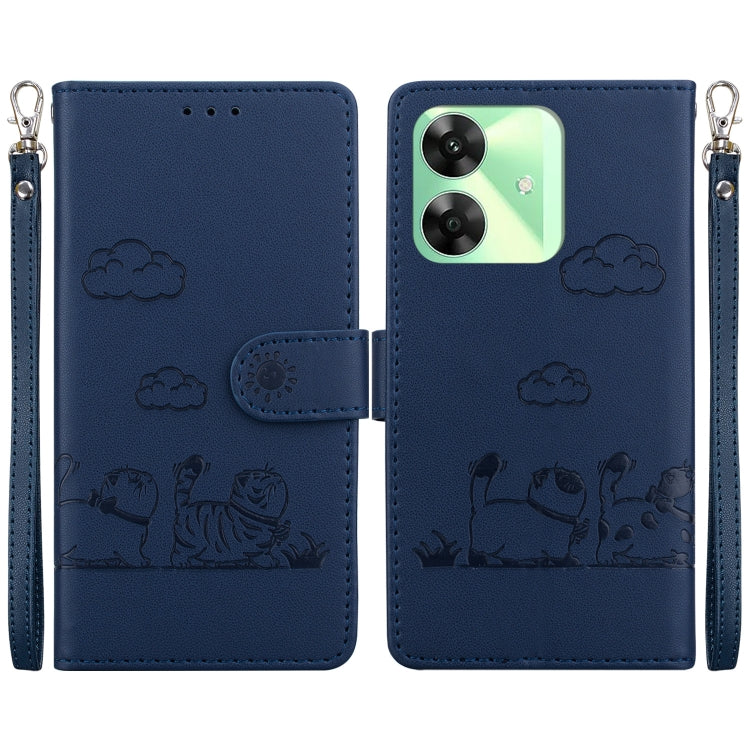 Cute Cats RFID Leather Phone Case, For Realme C100 4G / C100i 4G, For Realme 16 5G, For Realme 16 Pro+ 5G, For Realme 16 Pro 5G, For Realme 15T 5G, For Realme Narzo 80 Lite 4G / C71 India, For Realme 15 5G / Realme 15 Pro 5G, For Realme 14             ...