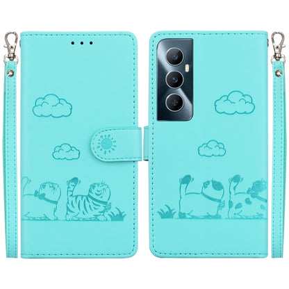 Cute Cats RFID Leather Phone Case, For Realme 12+, For Realme C53, For Realme 12 Pro+ Global, For Realme C67 4G Global, For Realme 11 Pro 5G, For Realme C65 4G, For Realme C55, For Realme V23