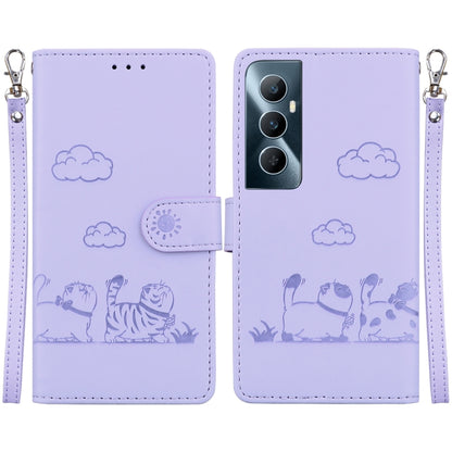 Cute Cats RFID Leather Phone Case, For Realme 12+, For Realme C53, For Realme 12 Pro+ Global, For Realme C67 4G Global, For Realme 11 Pro 5G, For Realme C65 4G, For Realme C55, For Realme V23