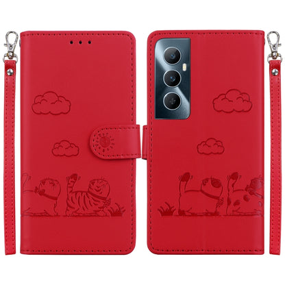 Cute Cats RFID Leather Phone Case, For Realme 12+, For Realme C53, For Realme 12 Pro+ Global, For Realme C67 4G Global, For Realme 11 Pro 5G, For Realme C65 4G, For Realme C55, For Realme V23