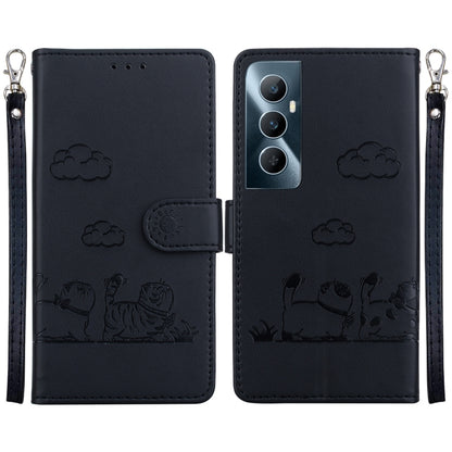 Cute Cats RFID Leather Phone Case, For Realme 12+, For Realme C53, For Realme 12 Pro+ Global, For Realme C67 4G Global, For Realme 11 Pro 5G, For Realme C65 4G, For Realme C55, For Realme V23