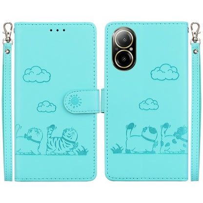 Cute Cats RFID Leather Phone Case, For Realme 12+, For Realme C53, For Realme 12 Pro+ Global, For Realme C67 4G Global, For Realme 11 Pro 5G, For Realme C65 4G, For Realme C55, For Realme V23