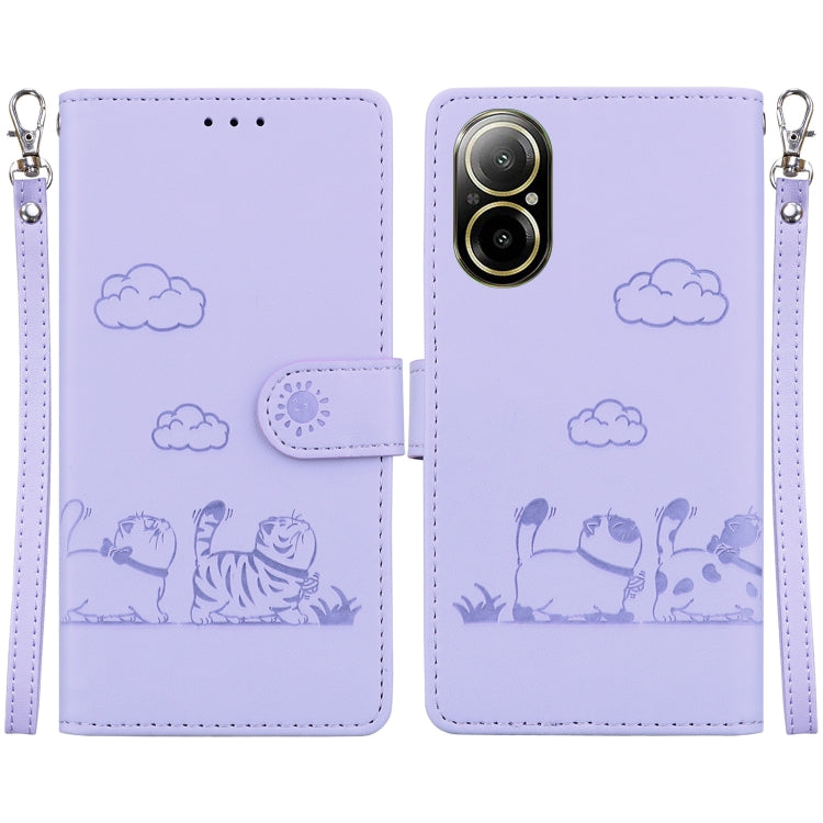 Cute Cats RFID Leather Phone Case, For Realme 12+, For Realme C53, For Realme 12 Pro+ Global, For Realme C67 4G Global, For Realme 11 Pro 5G, For Realme C65 4G, For Realme C55, For Realme V23