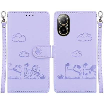 Cute Cats RFID Leather Phone Case, For Realme 12+, For Realme C53, For Realme 12 Pro+ Global, For Realme C67 4G Global, For Realme 11 Pro 5G, For Realme C65 4G, For Realme C55, For Realme V23