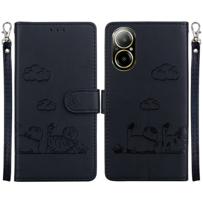 Cute Cats RFID Leather Phone Case, For Realme 12+, For Realme C53, For Realme 12 Pro+ Global, For Realme C67 4G Global, For Realme 11 Pro 5G, For Realme C65 4G, For Realme C55, For Realme V23