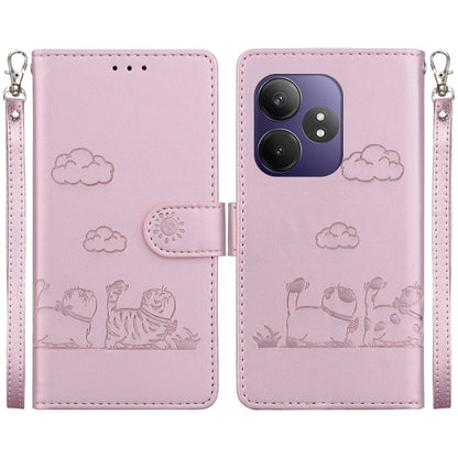 Cute Cats RFID Leather Phone Case, For Realme C100 4G / C100i 4G, For Realme 16 5G, For Realme 16 Pro+ 5G, For Realme 16 Pro 5G, For Realme 15T 5G, For Realme Narzo 80 Lite 4G / C71 India, For Realme 15 5G / Realme 15 Pro 5G, For Realme 14             ...