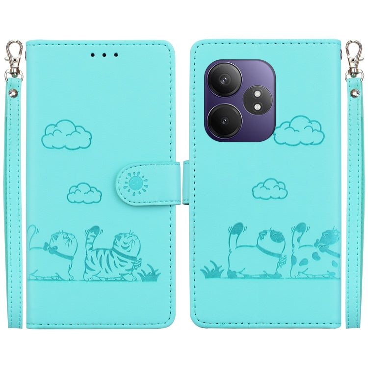 Cute Cats RFID Leather Phone Case, For Realme C100 4G / C100i 4G, For Realme 16 5G, For Realme 16 Pro+ 5G, For Realme 16 Pro 5G, For Realme 15T 5G, For Realme Narzo 80 Lite 4G / C71 India, For Realme 15 5G / Realme 15 Pro 5G, For Realme 14             ...