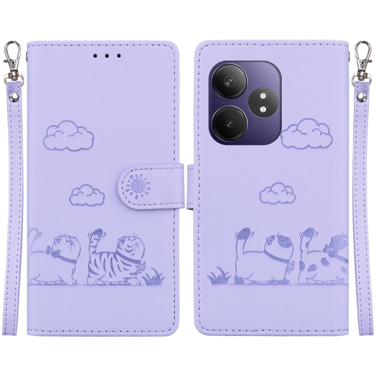 Cute Cats RFID Leather Phone Case, For Realme C100 4G / C100i 4G, For Realme 16 5G, For Realme 16 Pro+ 5G, For Realme 16 Pro 5G, For Realme 15T 5G, For Realme Narzo 80 Lite 4G / C71 India, For Realme 15 5G / Realme 15 Pro 5G, For Realme 14             ...