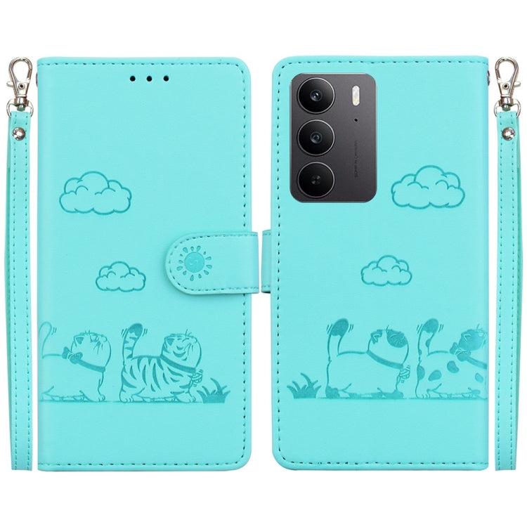 Cute Cats RFID Leather Phone Case, For Realme C100 4G / C100i 4G, For Realme 16 5G, For Realme 16 Pro+ 5G, For Realme 16 Pro 5G, For Realme 15T 5G, For Realme Narzo 80 Lite 4G / C71 India, For Realme 15 5G / Realme 15 Pro 5G, For Realme 14             ...
