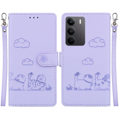 Cute Cats RFID Leather Phone Case, For Realme C100 4G / C100i 4G, For Realme 16 5G, For Realme 16 Pro+ 5G, For Realme 16 Pro 5G, For Realme 15T 5G, For Realme Narzo 80 Lite 4G / C71 India, For Realme 15 5G / Realme 15 Pro 5G, For Realme 14             ...