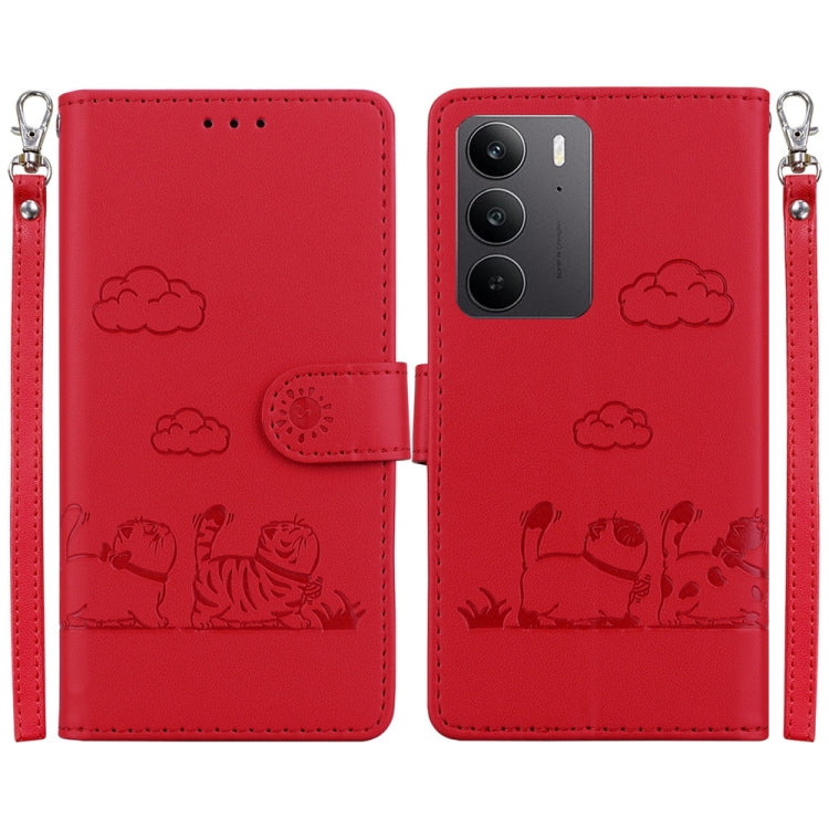 Cute Cats RFID Leather Phone Case, For Realme C100 4G / C100i 4G, For Realme 16 5G, For Realme 16 Pro+ 5G, For Realme 16 Pro 5G, For Realme 15T 5G, For Realme Narzo 80 Lite 4G / C71 India, For Realme 15 5G / Realme 15 Pro 5G, For Realme 14             ...