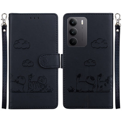 Cute Cats RFID Leather Phone Case, For Realme C100 4G / C100i 4G, For Realme 16 5G, For Realme 16 Pro+ 5G, For Realme 16 Pro 5G, For Realme 15T 5G, For Realme Narzo 80 Lite 4G / C71 India, For Realme 15 5G / Realme 15 Pro 5G, For Realme 14             ...