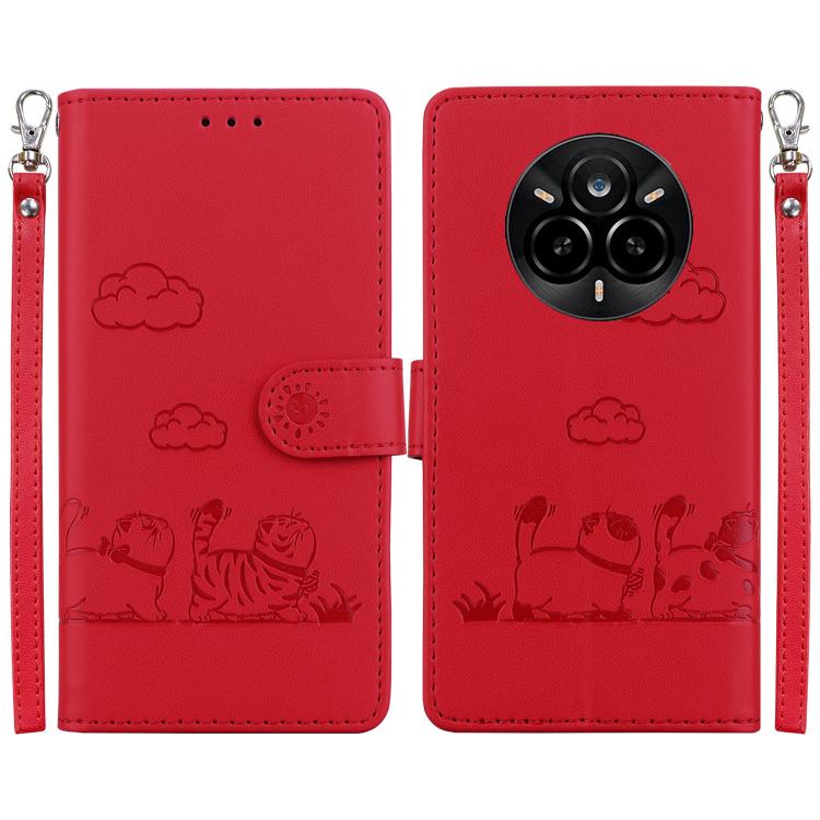 Cute Cats RFID Leather Phone Case, For Realme C100 4G / C100i 4G, For Realme 16 5G, For Realme 16 Pro+ 5G, For Realme 16 Pro 5G, For Realme 15T 5G, For Realme Narzo 80 Lite 4G / C71 India, For Realme 15 5G / Realme 15 Pro 5G, For Realme 14             ...