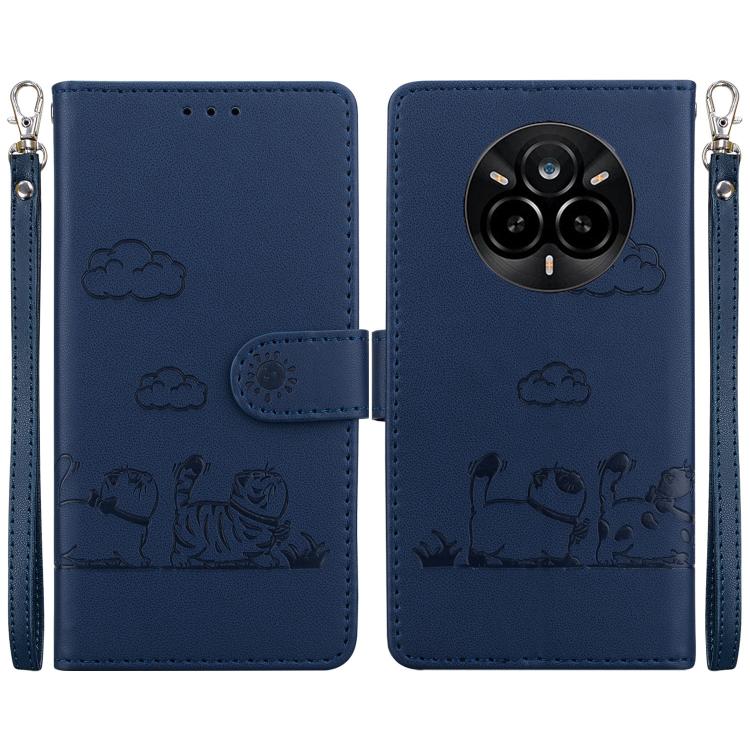 Cute Cats RFID Leather Phone Case, For Realme C100 4G / C100i 4G, For Realme 16 5G, For Realme 16 Pro+ 5G, For Realme 16 Pro 5G, For Realme 15T 5G, For Realme Narzo 80 Lite 4G / C71 India, For Realme 15 5G / Realme 15 Pro 5G, For Realme 14             ...