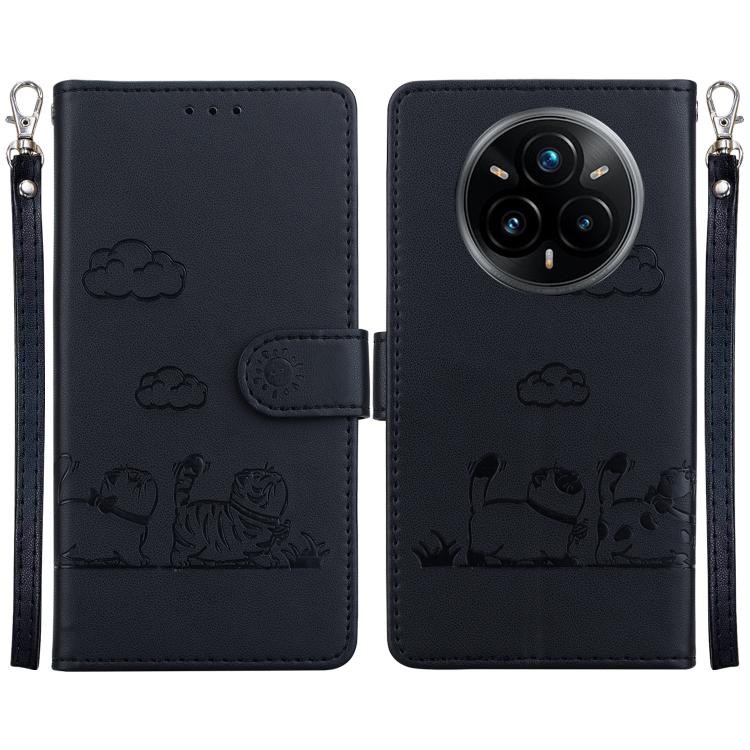 Cute Cats RFID Leather Phone Case, For Realme C100 4G / C100i 4G, For Realme 16 5G, For Realme 16 Pro+ 5G, For Realme 16 Pro 5G, For Realme 15T 5G, For Realme Narzo 80 Lite 4G / C71 India, For Realme 15 5G / Realme 15 Pro 5G, For Realme 14             ...