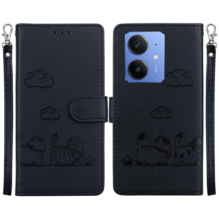 Cute Cats RFID Leather Phone Case, For Realme C100 4G / C100i 4G, For Realme 16 5G, For Realme 16 Pro+ 5G, For Realme 16 Pro 5G, For Realme 15T 5G, For Realme Narzo 80 Lite 4G / C71 India, For Realme 15 5G / Realme 15 Pro 5G, For Realme 14             ...