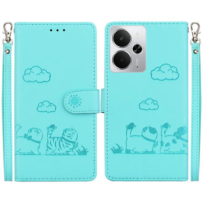 Cute Cats RFID Leather Phone Case, For Realme C100 4G / C100i 4G, For Realme 16 5G, For Realme 16 Pro+ 5G, For Realme 16 Pro 5G, For Realme 15T 5G, For Realme Narzo 80 Lite 4G / C71 India, For Realme 15 5G / Realme 15 Pro 5G, For Realme 14             ...