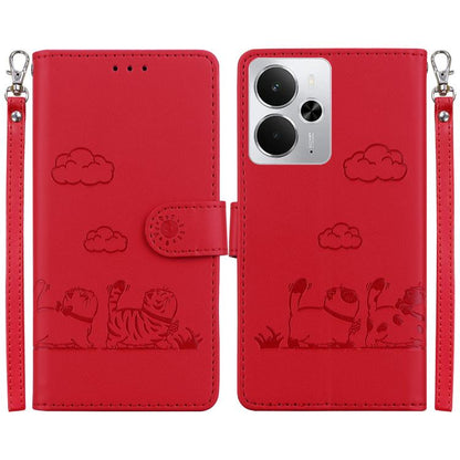 Cute Cats RFID Leather Phone Case, For Realme C100 4G / C100i 4G, For Realme 16 5G, For Realme 16 Pro+ 5G, For Realme 16 Pro 5G, For Realme 15T 5G, For Realme Narzo 80 Lite 4G / C71 India, For Realme 15 5G / Realme 15 Pro 5G, For Realme 14             ...