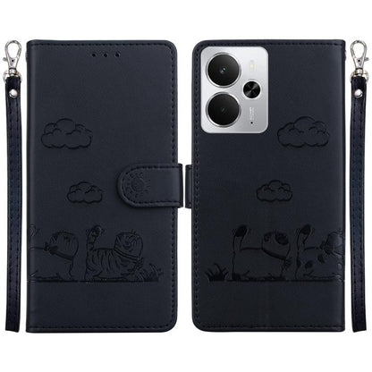 Cute Cats RFID Leather Phone Case, For Realme C100 4G / C100i 4G, For Realme 16 5G, For Realme 16 Pro+ 5G, For Realme 16 Pro 5G, For Realme 15T 5G, For Realme Narzo 80 Lite 4G / C71 India, For Realme 15 5G / Realme 15 Pro 5G, For Realme 14             ...