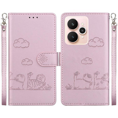 Cute Cats RFID Leather Phone Case, For Realme C100 4G / C100i 4G, For Realme 16 5G, For Realme 16 Pro+ 5G, For Realme 16 Pro 5G, For Realme 15T 5G, For Realme Narzo 80 Lite 4G / C71 India, For Realme 15 5G / Realme 15 Pro 5G, For Realme 14             ...
