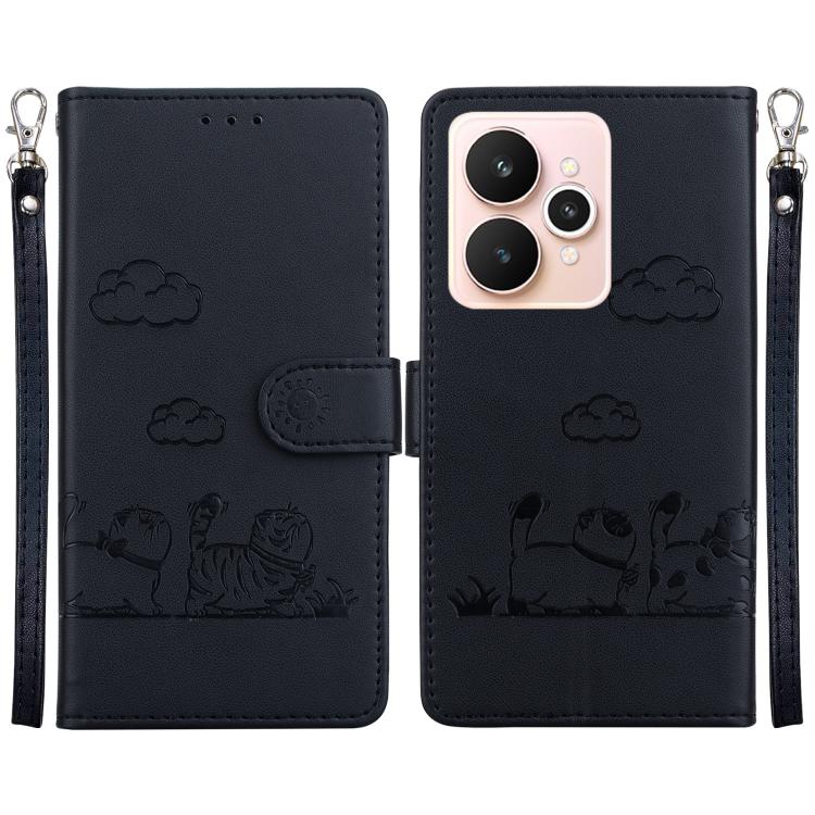 Cute Cats RFID Leather Phone Case, For Realme C100 4G / C100i 4G, For Realme 16 5G, For Realme 16 Pro+ 5G, For Realme 16 Pro 5G, For Realme 15T 5G, For Realme Narzo 80 Lite 4G / C71 India, For Realme 15 5G / Realme 15 Pro 5G, For Realme 14             ...