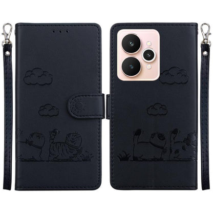 Cute Cats RFID Leather Phone Case, For Realme C100 4G / C100i 4G, For Realme 16 5G, For Realme 16 Pro+ 5G, For Realme 16 Pro 5G, For Realme 15T 5G, For Realme Narzo 80 Lite 4G / C71 India, For Realme 15 5G / Realme 15 Pro 5G, For Realme 14             ...