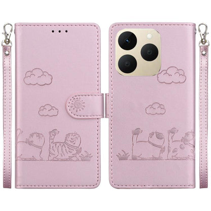 Cute Cats RFID Leather Phone Case, For Realme C100 4G / C100i 4G, For Realme 16 5G, For Realme 16 Pro+ 5G, For Realme 16 Pro 5G, For Realme 15T 5G, For Realme Narzo 80 Lite 4G / C71 India, For Realme 15 5G / Realme 15 Pro 5G, For Realme 14             ...