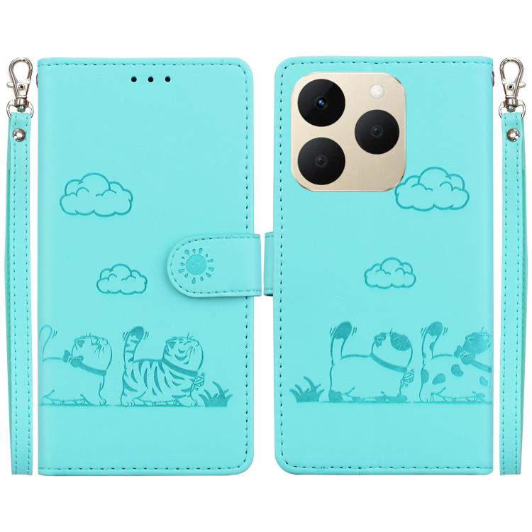 Cute Cats RFID Leather Phone Case, For Realme C100 4G / C100i 4G, For Realme 16 5G, For Realme 16 Pro+ 5G, For Realme 16 Pro 5G, For Realme 15T 5G, For Realme Narzo 80 Lite 4G / C71 India, For Realme 15 5G / Realme 15 Pro 5G, For Realme 14             ...