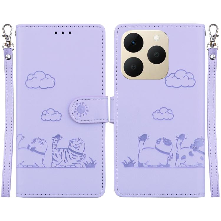 Cute Cats RFID Leather Phone Case, For Realme C100 4G / C100i 4G, For Realme 16 5G, For Realme 16 Pro+ 5G, For Realme 16 Pro 5G, For Realme 15T 5G, For Realme Narzo 80 Lite 4G / C71 India, For Realme 15 5G / Realme 15 Pro 5G, For Realme 14             ...