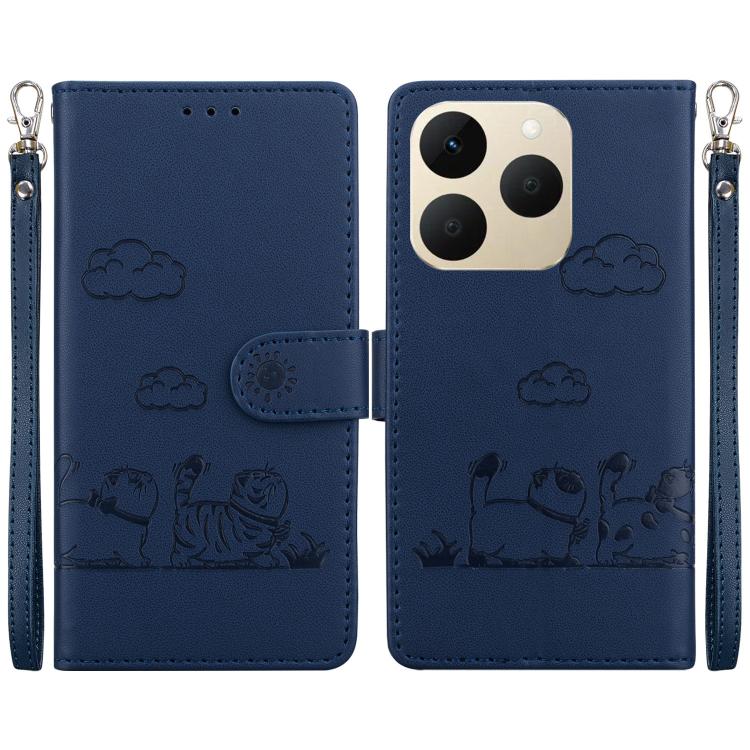 Cute Cats RFID Leather Phone Case, For Realme C100 4G / C100i 4G, For Realme 16 5G, For Realme 16 Pro+ 5G, For Realme 16 Pro 5G, For Realme 15T 5G, For Realme Narzo 80 Lite 4G / C71 India, For Realme 15 5G / Realme 15 Pro 5G, For Realme 14             ...