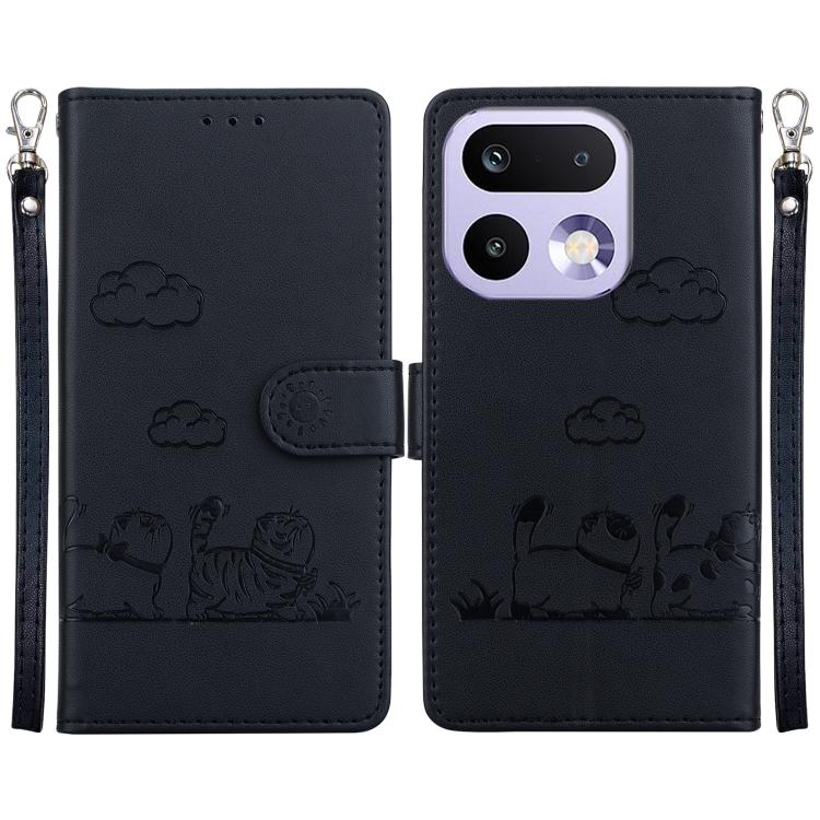 Cute Cats RFID Leather Phone Case, For Realme C100 4G / C100i 4G, For Realme 16 5G, For Realme 16 Pro+ 5G, For Realme 16 Pro 5G, For Realme 15T 5G, For Realme Narzo 80 Lite 4G / C71 India, For Realme 15 5G / Realme 15 Pro 5G, For Realme 14             ...