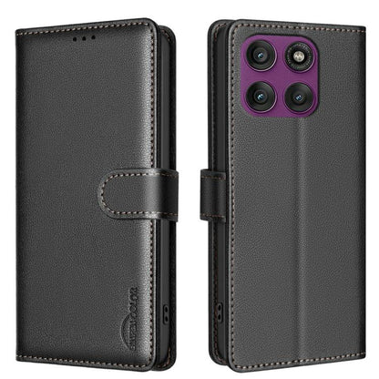 Litchi Texture RFID Anti-theft Leather Phone Case, For Motorola Moto G37 Power 5G, For Motorola Moto G67 5G/G77 5G, For Motorola Edge 70 Fusion 5G, For Motorola Moto G86 5G, For Motorola Moto G56 5G, For Motorola Edge 60 Pro, For Motorola Edge 60 Fusio...