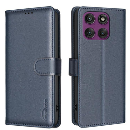 Litchi Texture RFID Anti-theft Leather Phone Case, For Motorola Moto G37 Power 5G, For Motorola Moto G67 5G/G77 5G, For Motorola Edge 70 Fusion 5G, For Motorola Moto G86 5G, For Motorola Moto G56 5G, For Motorola Edge 60 Pro, For Motorola Edge 60 Fusio...