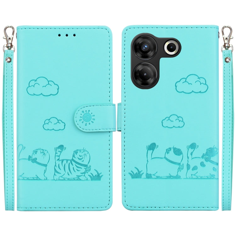 Cute Cats RFID Leather Phone Case, For Tecno Pop 10 / Spark Go 2 4G, For Tecno Camon 40 Pro 4G, For Tecno Camon 40, For Tecno Pop 9 5G / Spark 30C 5G, For Tecno Camon 30S / Camon 30S Pro, For Tecno Spark 30 Pro, For Tecno Spark 30 4G                   ...