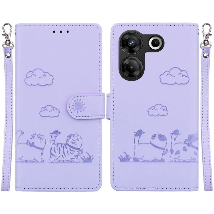 Cute Cats RFID Leather Phone Case, For Tecno Pop 10 / Spark Go 2 4G, For Tecno Camon 40 Pro 4G, For Tecno Camon 40, For Tecno Pop 9 5G / Spark 30C 5G, For Tecno Camon 30S / Camon 30S Pro, For Tecno Spark 30 Pro, For Tecno Spark 30 4G                   ...