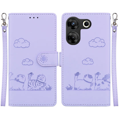 Cute Cats RFID Leather Phone Case, For Tecno Pop 10 / Spark Go 2 4G, For Tecno Camon 40 Pro 4G, For Tecno Camon 40, For Tecno Pop 9 5G / Spark 30C 5G, For Tecno Camon 30S / Camon 30S Pro, For Tecno Spark 30 Pro, For Tecno Spark 30 4G                   ...
