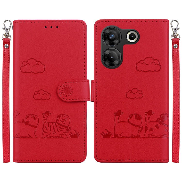 Cute Cats RFID Leather Phone Case, For Tecno Pop 10 / Spark Go 2 4G, For Tecno Camon 40 Pro 4G, For Tecno Camon 40, For Tecno Pop 9 5G / Spark 30C 5G, For Tecno Camon 30S / Camon 30S Pro, For Tecno Spark 30 Pro, For Tecno Spark 30 4G                   ...