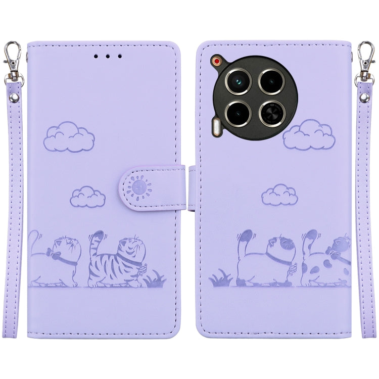 Cute Cats RFID Leather Phone Case, For Tecno Pop 10 / Spark Go 2 4G, For Tecno Camon 40 Pro 4G, For Tecno Camon 40, For Tecno Pop 9 5G / Spark 30C 5G, For Tecno Camon 30S / Camon 30S Pro, For Tecno Spark 30 Pro, For Tecno Spark 30 4G                   ...