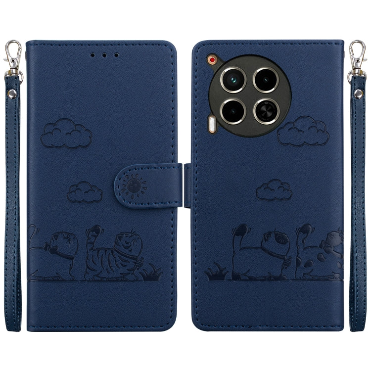 Cute Cats RFID Leather Phone Case, For Tecno Pop 10 / Spark Go 2 4G, For Tecno Camon 40 Pro 4G, For Tecno Camon 40, For Tecno Pop 9 5G / Spark 30C 5G, For Tecno Camon 30S / Camon 30S Pro, For Tecno Spark 30 Pro, For Tecno Spark 30 4G                   ...