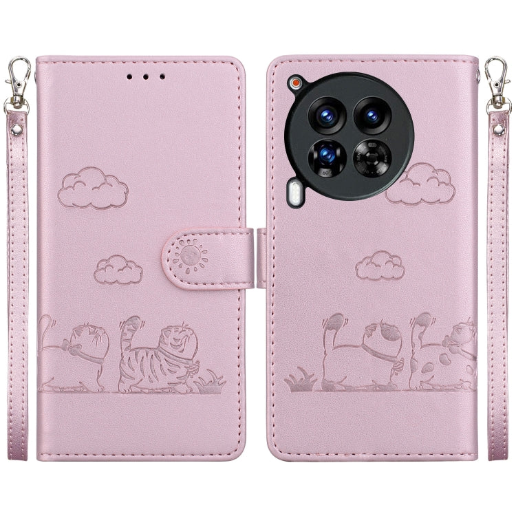 Cute Cats RFID Leather Phone Case, For Tecno Pop 10 / Spark Go 2 4G, For Tecno Camon 40 Pro 4G, For Tecno Camon 40, For Tecno Pop 9 5G / Spark 30C 5G, For Tecno Camon 30S / Camon 30S Pro, For Tecno Spark 30 Pro, For Tecno Spark 30 4G                   ...