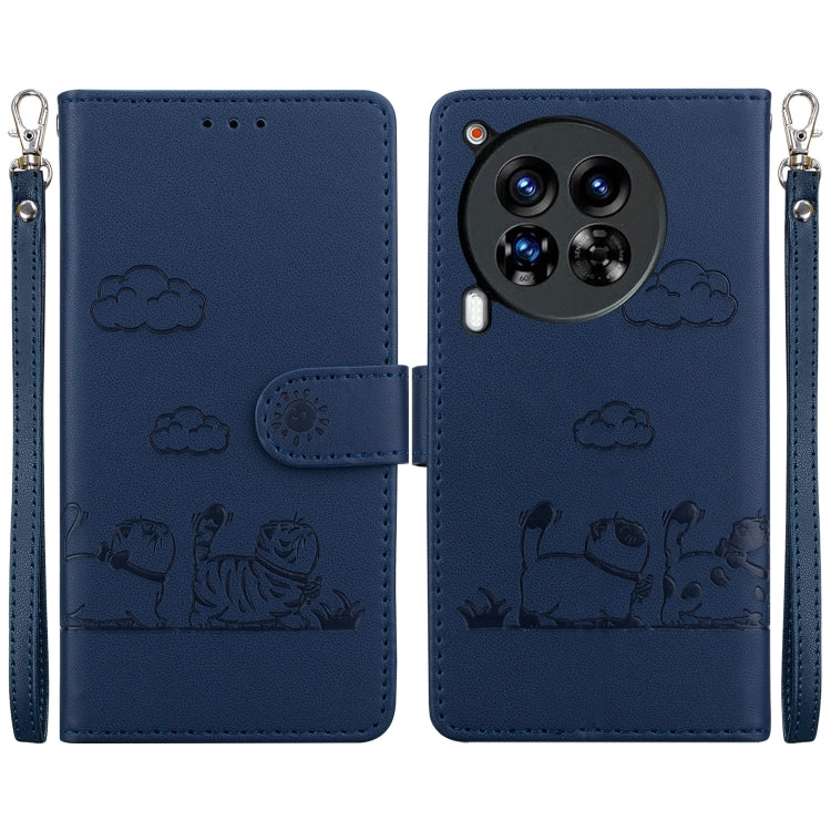 Cute Cats RFID Leather Phone Case, For Tecno Pop 10 / Spark Go 2 4G, For Tecno Camon 40 Pro 4G, For Tecno Camon 40, For Tecno Pop 9 5G / Spark 30C 5G, For Tecno Camon 30S / Camon 30S Pro, For Tecno Spark 30 Pro, For Tecno Spark 30 4G                   ...