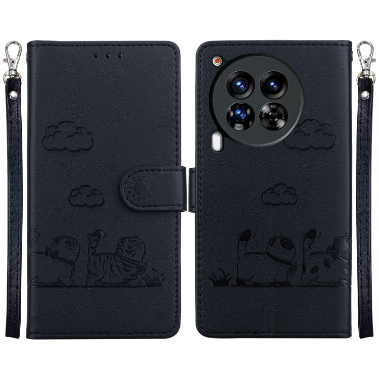 Cute Cats RFID Leather Phone Case, For Tecno Pop 10 / Spark Go 2 4G, For Tecno Camon 40 Pro 4G, For Tecno Camon 40, For Tecno Pop 9 5G / Spark 30C 5G, For Tecno Camon 30S / Camon 30S Pro, For Tecno Spark 30 Pro, For Tecno Spark 30 4G                   ...