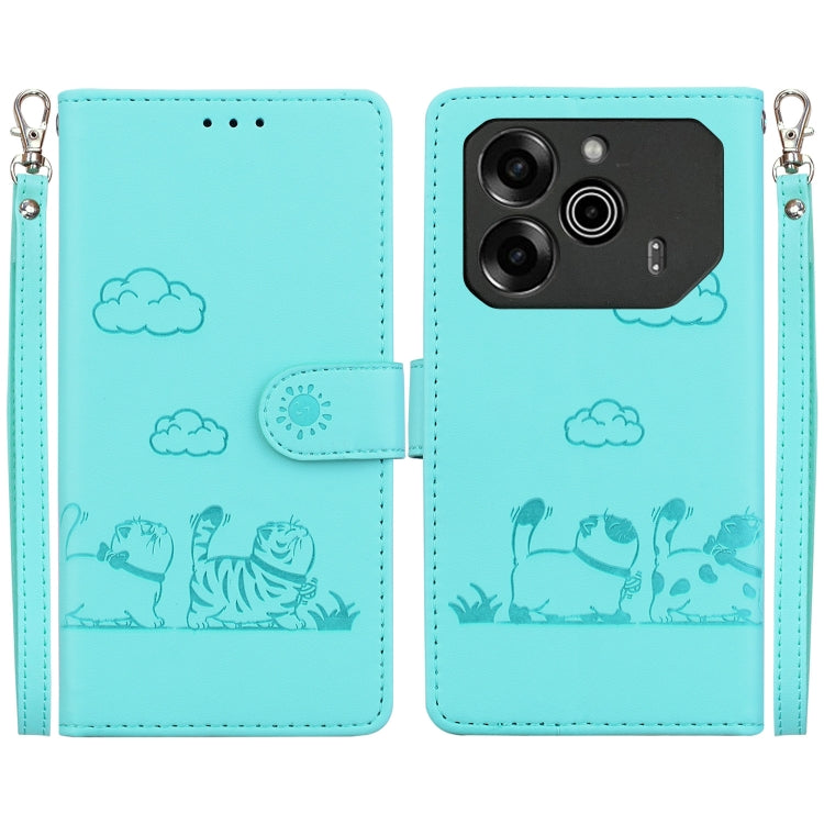 Cute Cats RFID Leather Phone Case, For Tecno Pop 10 / Spark Go 2 4G, For Tecno Camon 40 Pro 4G, For Tecno Camon 40, For Tecno Pop 9 5G / Spark 30C 5G, For Tecno Camon 30S / Camon 30S Pro, For Tecno Spark 30 Pro, For Tecno Spark 30 4G                   ...