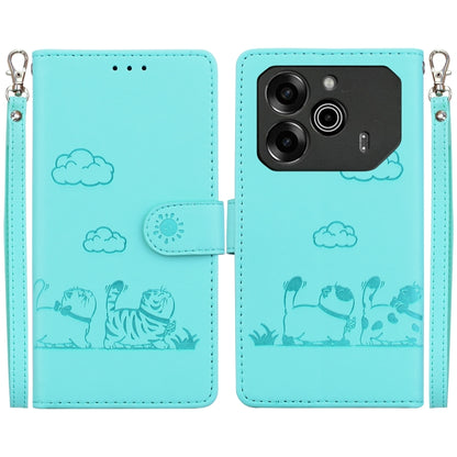 Cute Cats RFID Leather Phone Case, For Tecno Pop 10 / Spark Go 2 4G, For Tecno Camon 40 Pro 4G, For Tecno Camon 40, For Tecno Pop 9 5G / Spark 30C 5G, For Tecno Camon 30S / Camon 30S Pro, For Tecno Spark 30 Pro, For Tecno Spark 30 4G                   ...