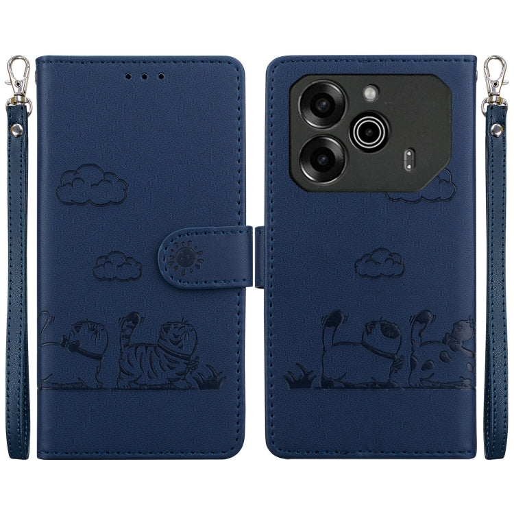 Cute Cats RFID Leather Phone Case, For Tecno Pop 10 / Spark Go 2 4G, For Tecno Camon 40 Pro 4G, For Tecno Camon 40, For Tecno Pop 9 5G / Spark 30C 5G, For Tecno Camon 30S / Camon 30S Pro, For Tecno Spark 30 Pro, For Tecno Spark 30 4G                   ...