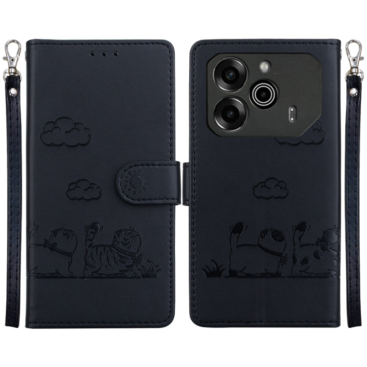 Cute Cats RFID Leather Phone Case, For Tecno Pop 10 / Spark Go 2 4G, For Tecno Camon 40 Pro 4G, For Tecno Camon 40, For Tecno Pop 9 5G / Spark 30C 5G, For Tecno Camon 30S / Camon 30S Pro, For Tecno Spark 30 Pro, For Tecno Spark 30 4G                   ...